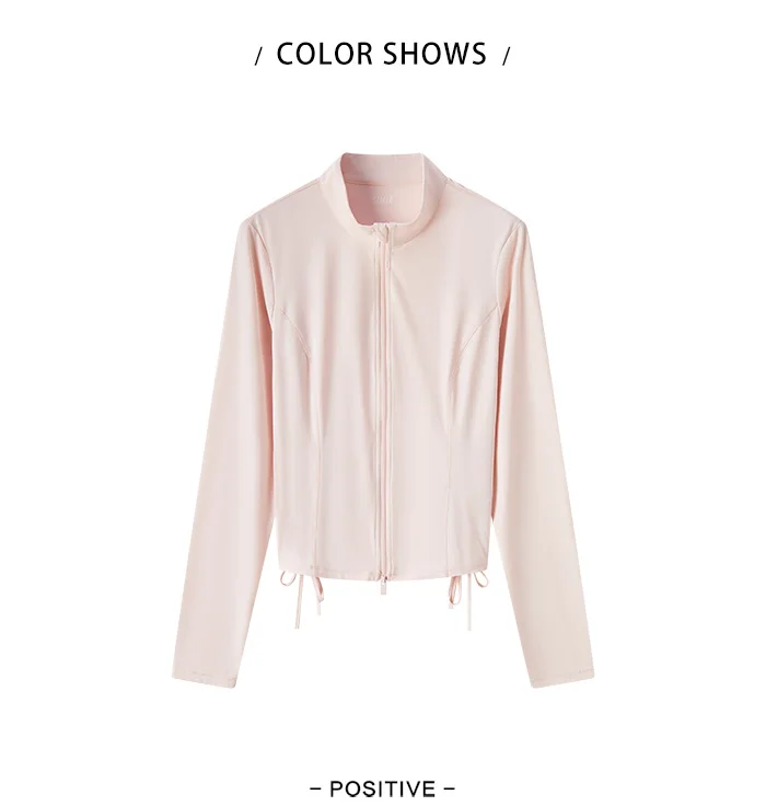 Chaqueta de protección solar de hilo original para mujer, ajustada, de verano, con sensación fresca, corta y fina, de seda helada.