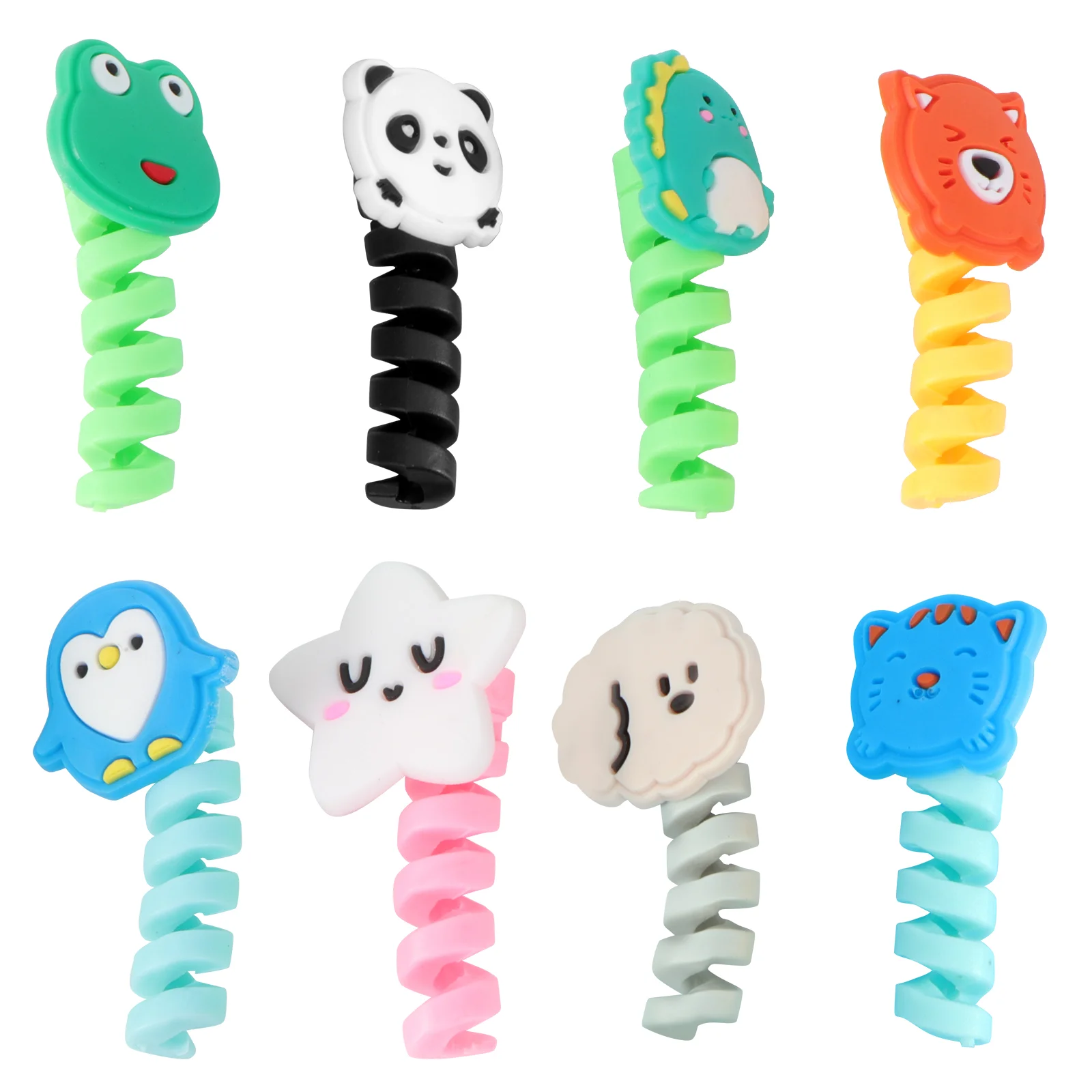 

8 Pcs Data Line Protector Protective Cord Sleeves Anti-cracking Wire Protectors USB Adorable Cable Organizers Silica Gel
