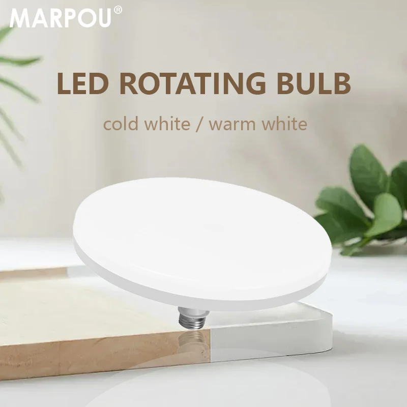MARPOU E27 Rotatable Foco Led Light Bulb  AC85-265V Cold and Warm White Spotlight with 6W 9W 13W 18W 24W Ceiling Lamp for Home