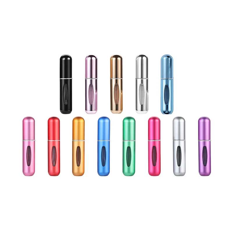 휴대용 미니 리필 형 향수 원자로 병 아토 마이저 여행 크기 스프레이 병 액세서리 5ml/0.2oz 2 세트