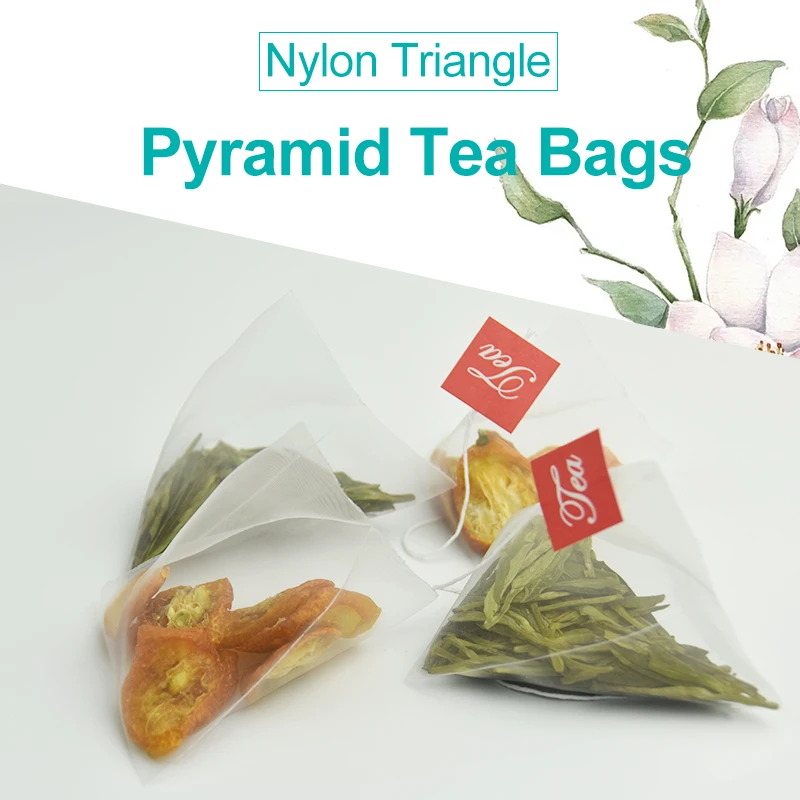 Regular Size 10000pcs Heat Sealable Filters Nylon Tea Bag Without Strings And Tags for Spice Herb