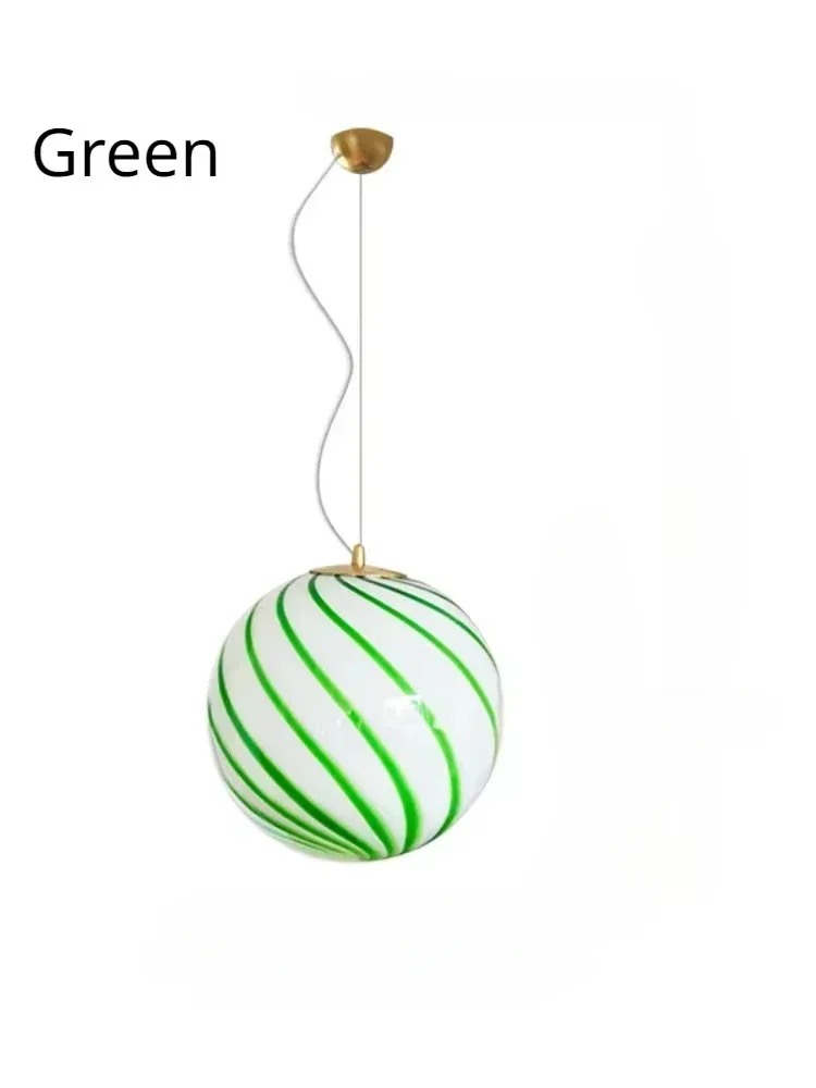 Modern Lollipop Ball Chandelier Kids Room Glass Pendant Light for Bedroom Living Room Home Shop Decor Art LED Round Pendant Lamp