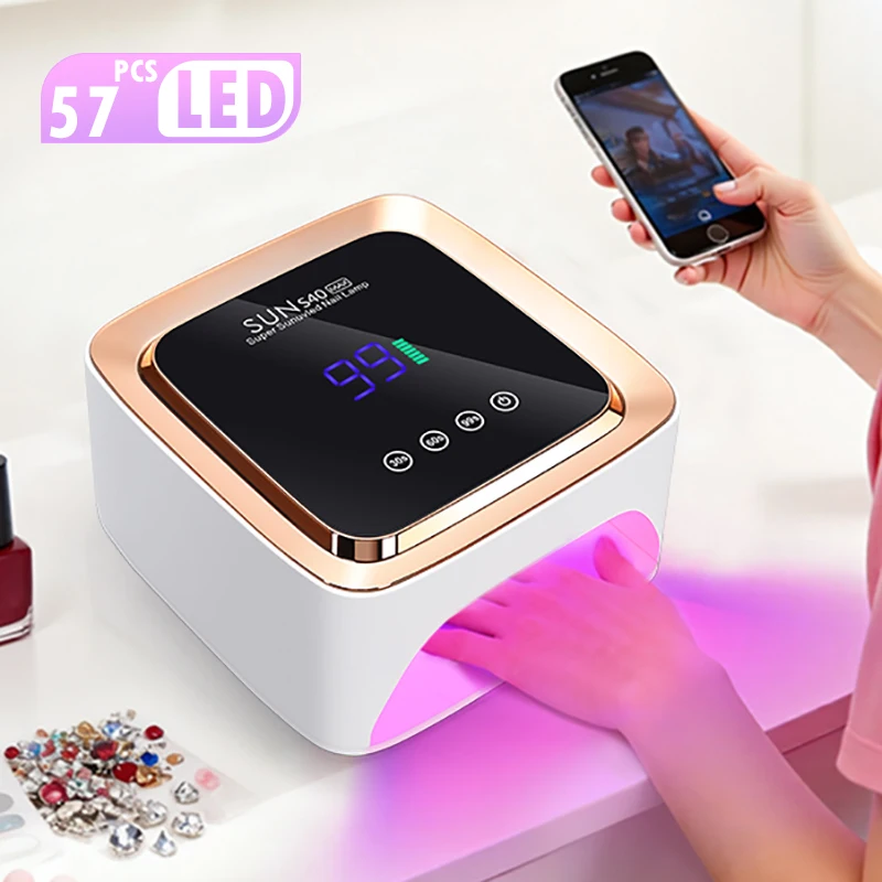 다이애나뷰티 UV 네일 램프 57 LED 충전식 무선 네일 드라이어 3가지 타이머 설정 및 대형 터치스크린 UV 램프