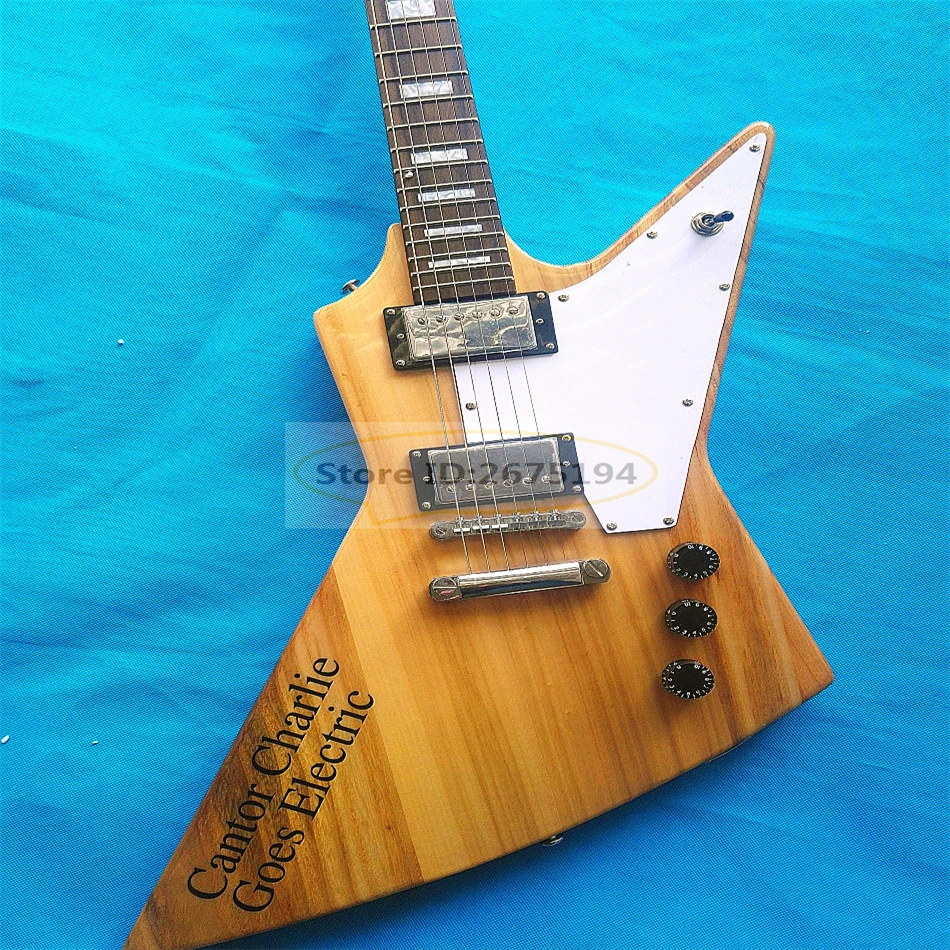 

High quality goose electric guitar, log color, silver hardware, free shipping, can be customized, need more contact us