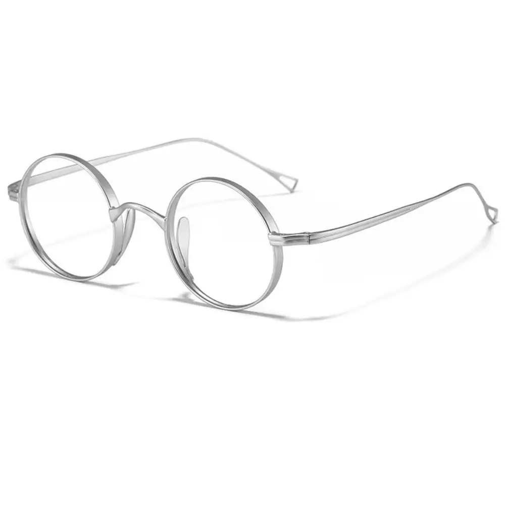 Neue Brillengestelle aus reinem Titan, ovale Form, schlichtes Design, Brillengestelle, Retro, klassische Augendekoration – Detail 9