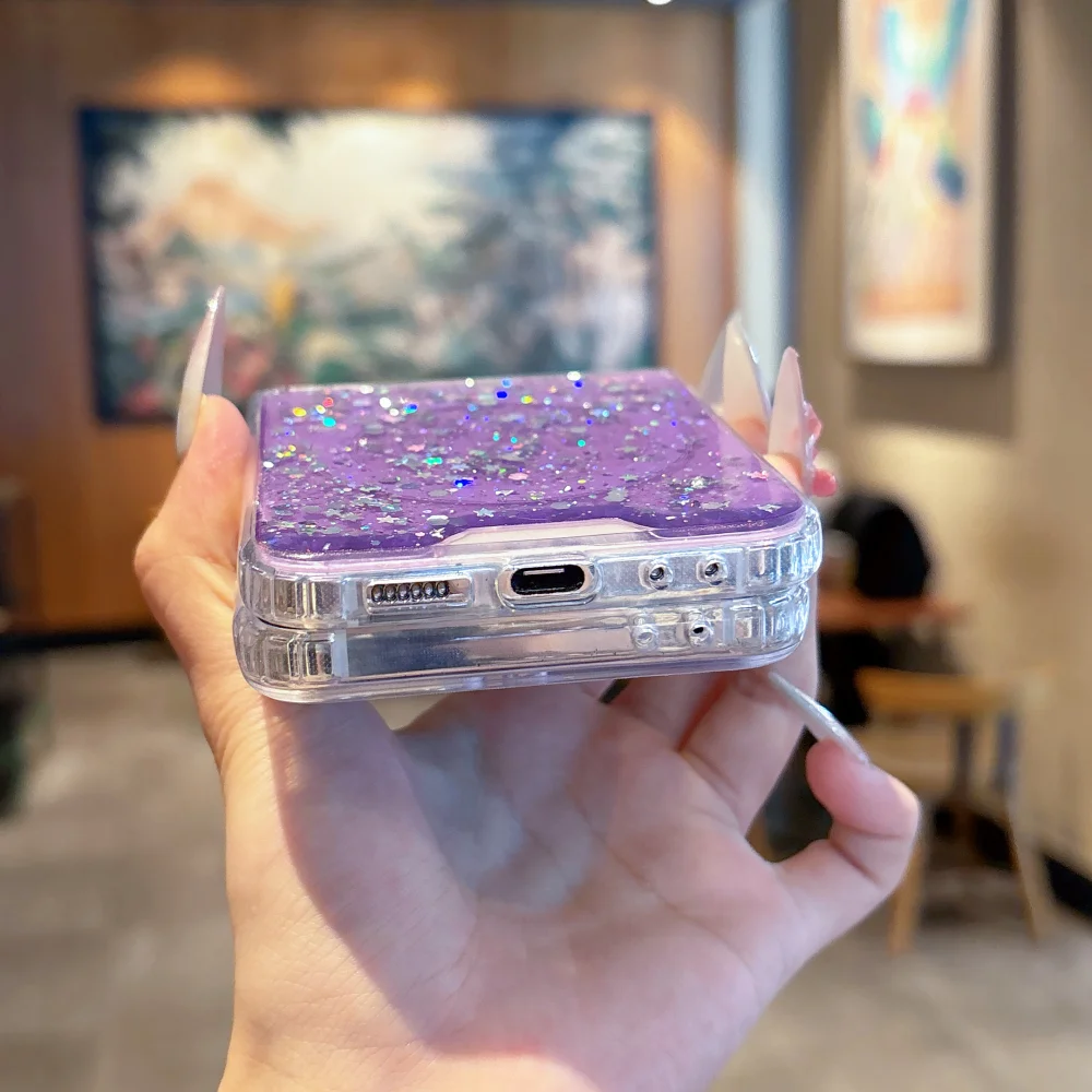Luxury Gradient Glitter Magnetic Silicone Case with Magsafe Charging Compatibility