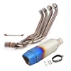 Exhaust Pipe FOR HONDA CB650R CBR650 2014-2022 Motorcycle Escape Muffler Front Link Pipe Steel Bottom Row Connect Tube DB Killer