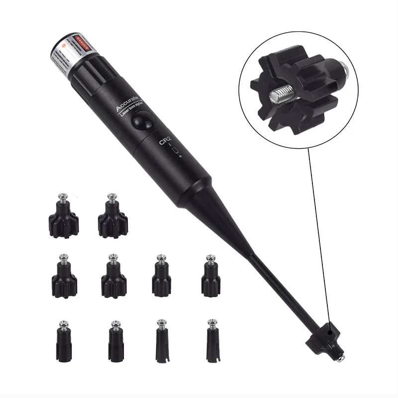 Red Dot Laser Bore Sighter Calibration Laser Scope Kit for 0.17-0.78 Caliber Collimator Calibrator with 9 Adapters charger