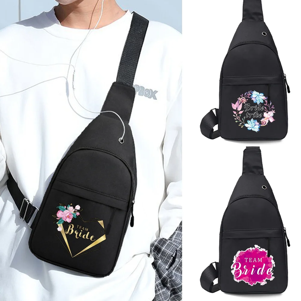 

Men's Chest Bags Casual Fanny Pack Small Short Travel Multifunction Shoulder Bag Bride Print Handbag Outdoor Crossbody Gym Bag