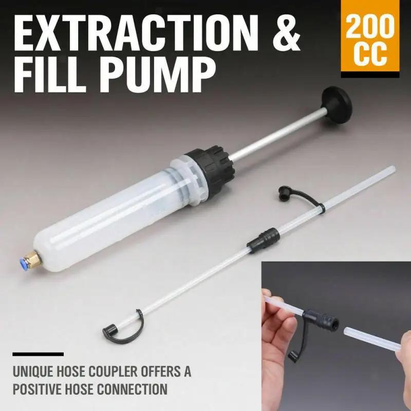 

Filler Fluid Oil Change Evacuator Pump 200cc Durable Long Life Universal Car Supplies Car Oil Fluid Extractor