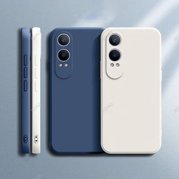 Soft Phone Case for Oneplus Nord CE 4 CE4 Lite 4Lite 5G 6.67" CPH2621 Square Liquid Silicone Classic Shockproof Back Cover Funda