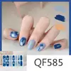 Semi Cured Gel Nails Art Stickers Fashion Solid Color Manicure Decal UV LED Lamp Gel Nail Decals Nail Sticker Decoration 2