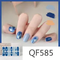 Semi Cured Gel Nails Art Stickers Fashion Solid Color Manicure Decal UV LED Lamp Gel Nail Decals Nail Sticker Decoration 2