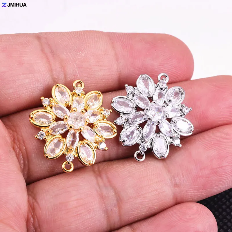 Luxus Kristall Zirkonia Blume Anschlüsse Charms Für Mode Schmuck Erkenntnisse DIY Handgemachte Armbänder Liefert Zubehör – Detail 12