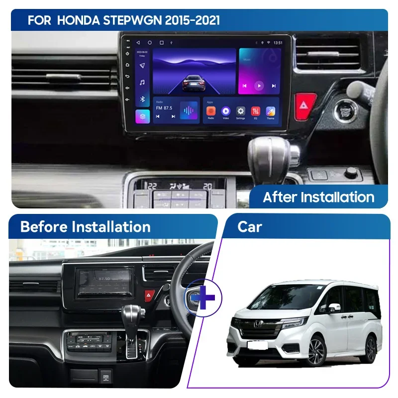 QSZN For Honda Stepwgn 2015- 2021 RHD 2 din Android 12.0 Car Radio