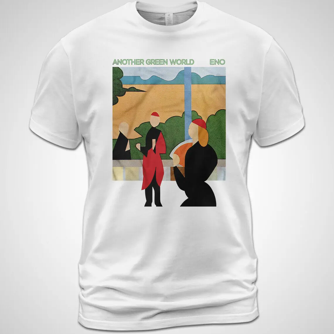T-Shirt Unisex In Cotone Eno Altro Green World Brian Eno Music Shirt Guitar