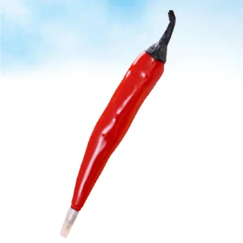 1 penna gel con penna a sfera per cartoni animati con magnete, design a forma di peperoncino, cancelleria per casa, scuola, ufficio, rossa 1