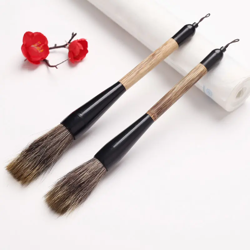 Set di pennelli per capelli in tasso di pietra Set di pennelli per pittura tradizionale di paesaggio cinese pennello per pittura a mano libera Tinta China