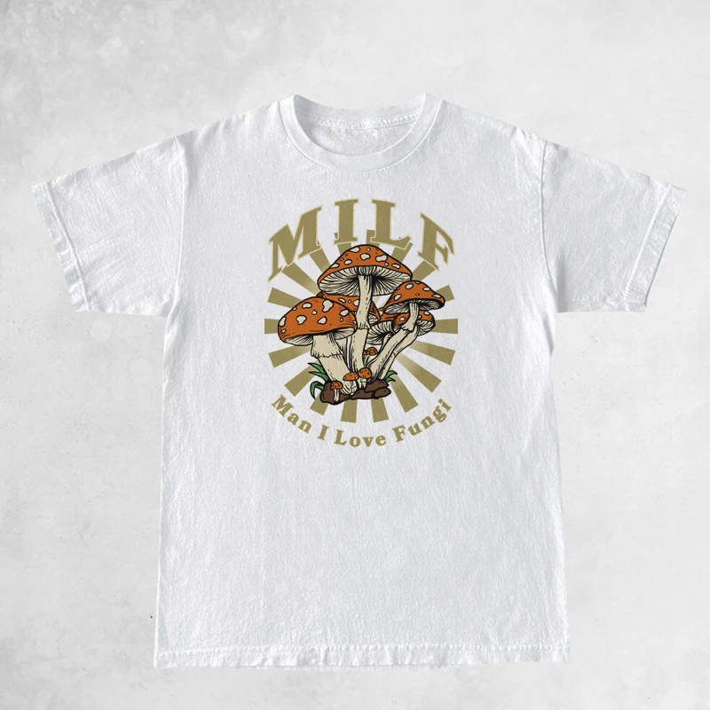 Tシャツ・カットソー [Lovemushroom] Wave Mushroom T-shirt Magic Mushrooms Men's T-Shirt | iEDM