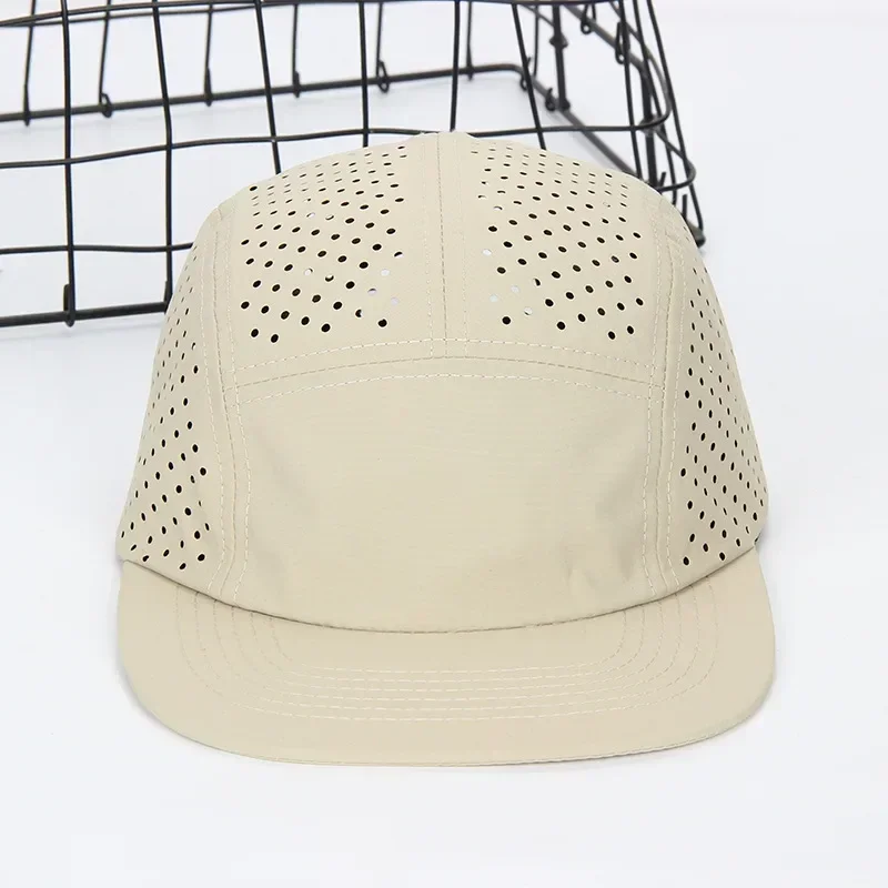 Perforated 5-Panel Cap for Men Lightweight Breathable Quick-drying Baseball Caps Running Camping Hiking Training Outdoor Hat 3