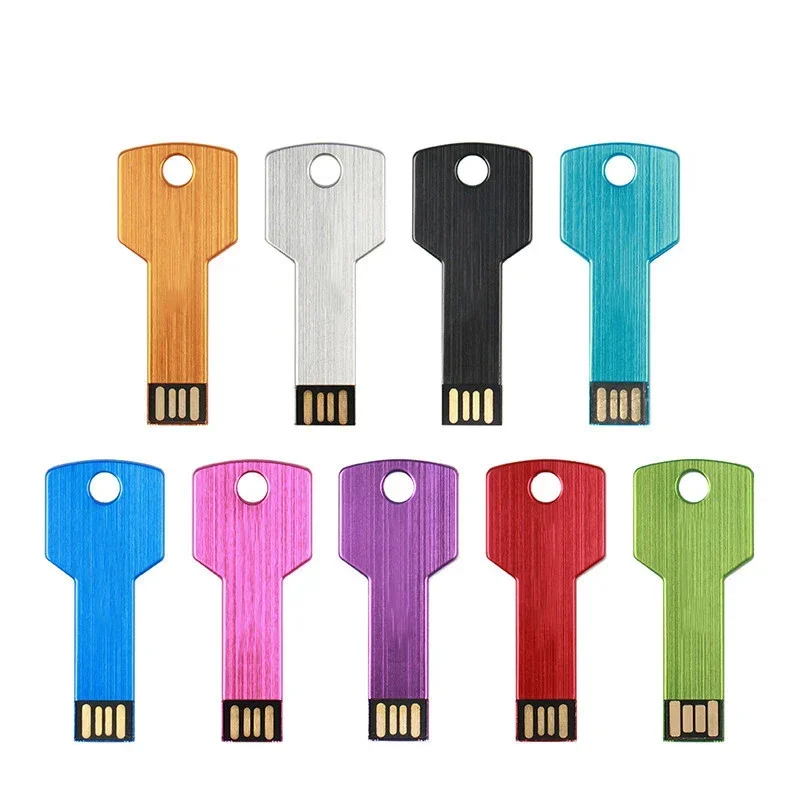 Jaster Free Custom Logo Usb Flash Drive 128Gb Metal Key Business Gift Memory Stick 64Gb Sky Blue Pen Drive Infrangibile 16Gb