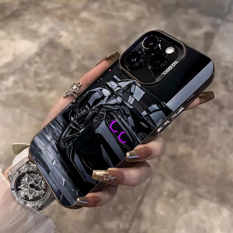 Luxury Sports Car Laser Phone Case - Anti-Fall Matte Cover