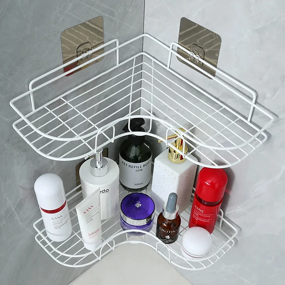 Bathroom Shelf Makeup Storage Organizer Aluminum Alloy Shampoo Rack Shower Shelf Bathroom Accessories No Drill Wall Shelf 6