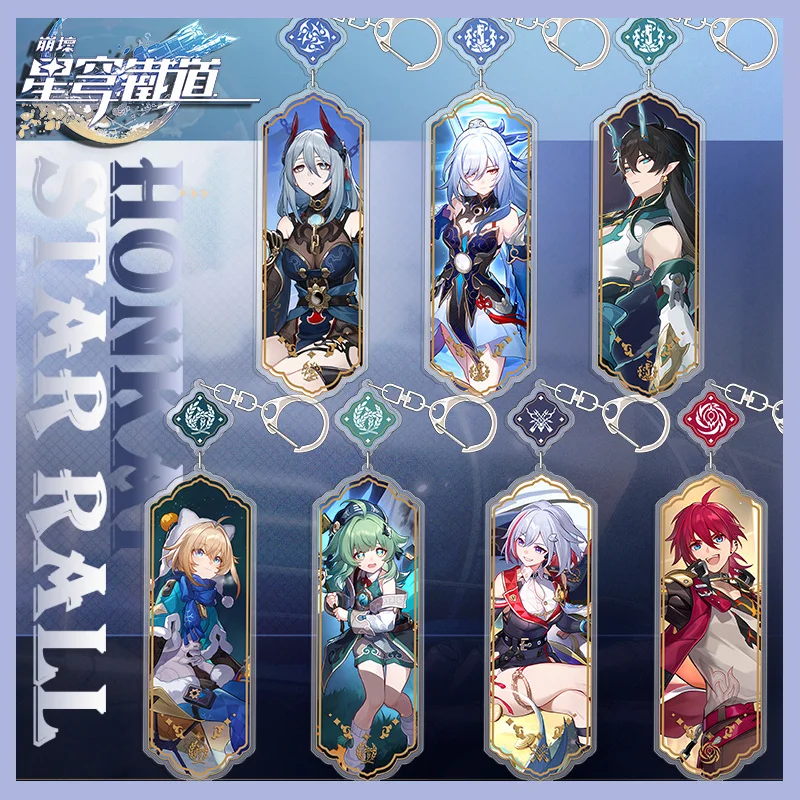 

Honkai: Star Rail Jingliu Topaz Luka HuoHuo Acrylic Keychain Pendant Collectible Game Peripheral in Shelf