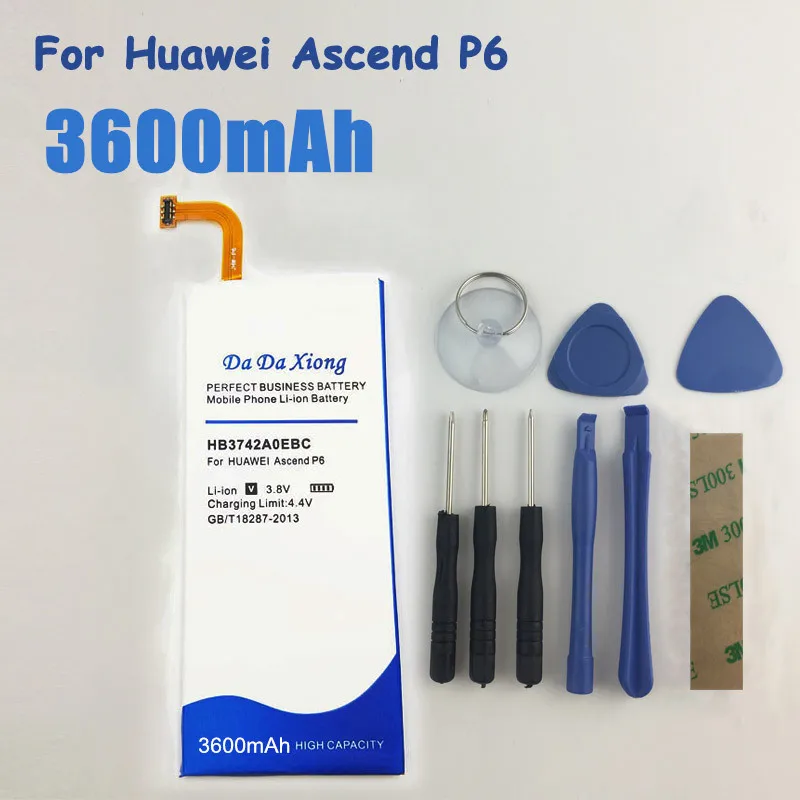 

3600mAh HB3742A0EBC Battery For Huawei Ascend P6 P6-U06 P6-c00 P6-T00/ G6 G621 G620s G630