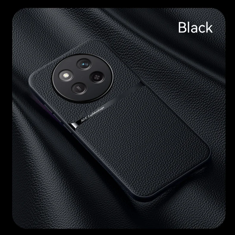 Magnetic Leather Texture Silicone Shockproof Car Protection Case