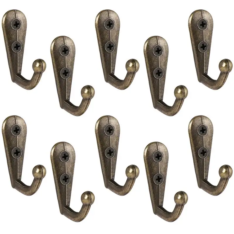 

10pcs Coat Hooks Heavy Duty Wall Mounted Hanger Closet Hooks For Towel Clothes