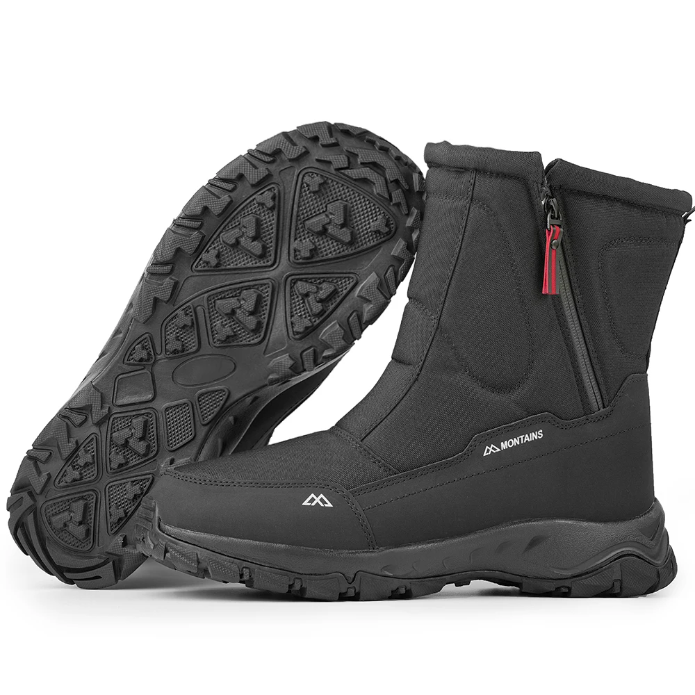 Men Boots Winter Shoes For Men Warm Snow Boots Mid-calf Men Warm Shoes Thick Plush Winter Boots For Men Women Cotton Shoes - 4