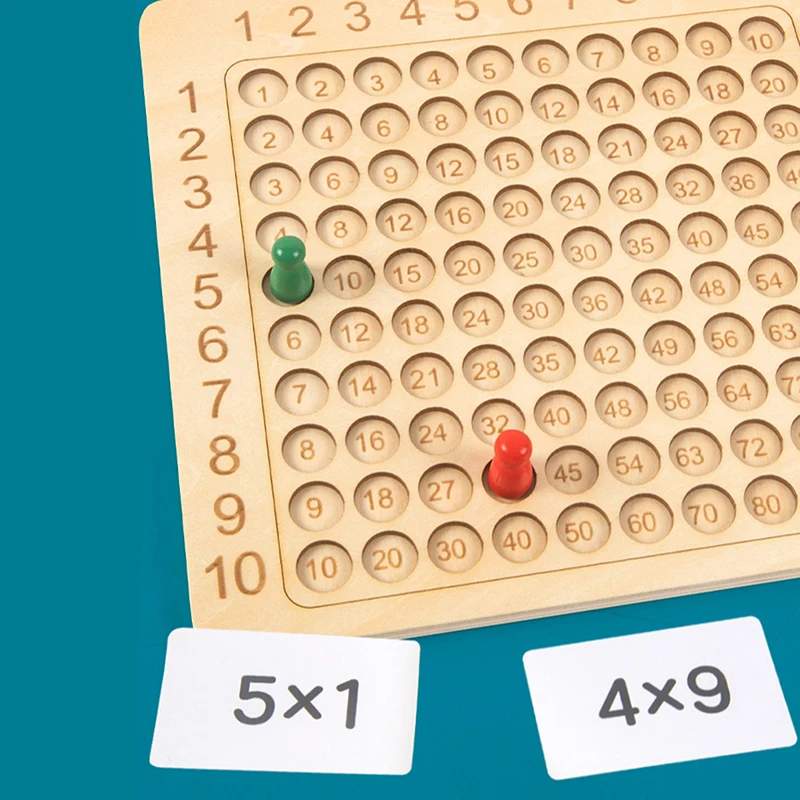 Montessori Multiplication Board Wooden Arithmetic Math Game Toy_voghion.com
