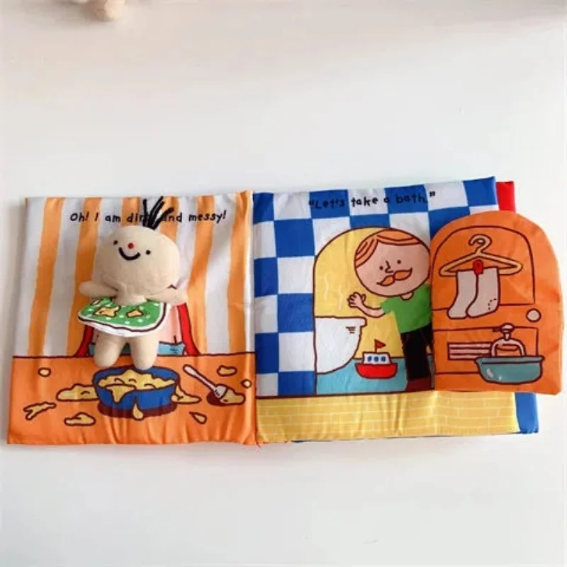 Montessori Baby Book Life Skills Learning Baby Cloth Book Soft Baby Quiet Book Educational Baby Toys 1 2 3 Years