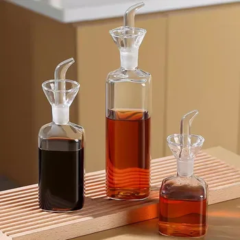 2025 Pentola per olio in vetro ad alto contenuto di borosilicato Pentole per olio e aceto a prova di perdite per uso domestico Cucina Salsa di soia Pentola Serbatoio Bottiglia di condimento Caldo 1