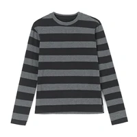 T-shirt baggy à manches longues pour femmes et adolescentes, t-shirts bébé rayés, streetwear vintage, nickel é, grunge, vêtements d'automne, Y2K 3