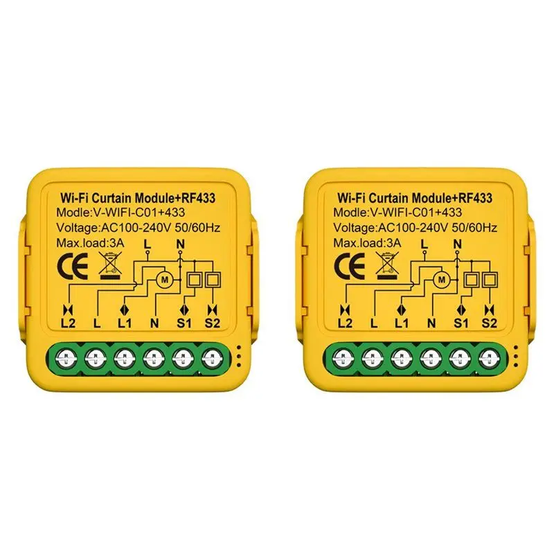 โมดูลสวิตช์ม่านอัจฉริยะ Tuya Smart Wifi RF433 สำหรับควบคุมมอเตอร์ม่านม้วนไฟฟ้า ใช้งานร่วมกับ Alexa ได้ 1