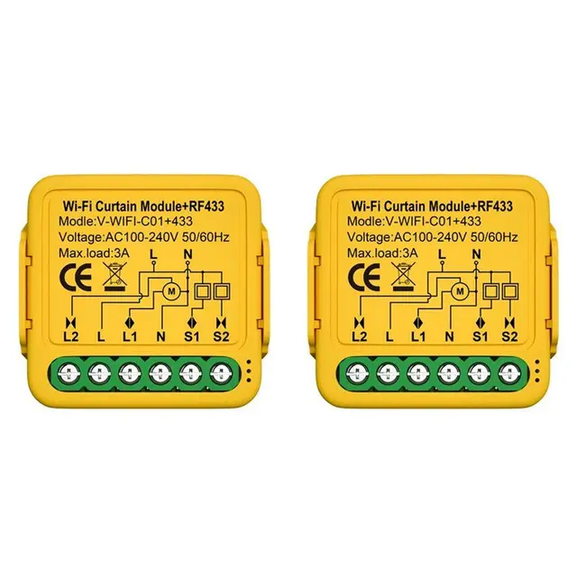 โมดูลสวิตช์ม่านอัจฉริยะ Tuya Smart Wifi RF433 สำหรับควบคุมมอเตอร์ม่านม้วนไฟฟ้า ใช้งานร่วมกับ Alexa ได้ 1