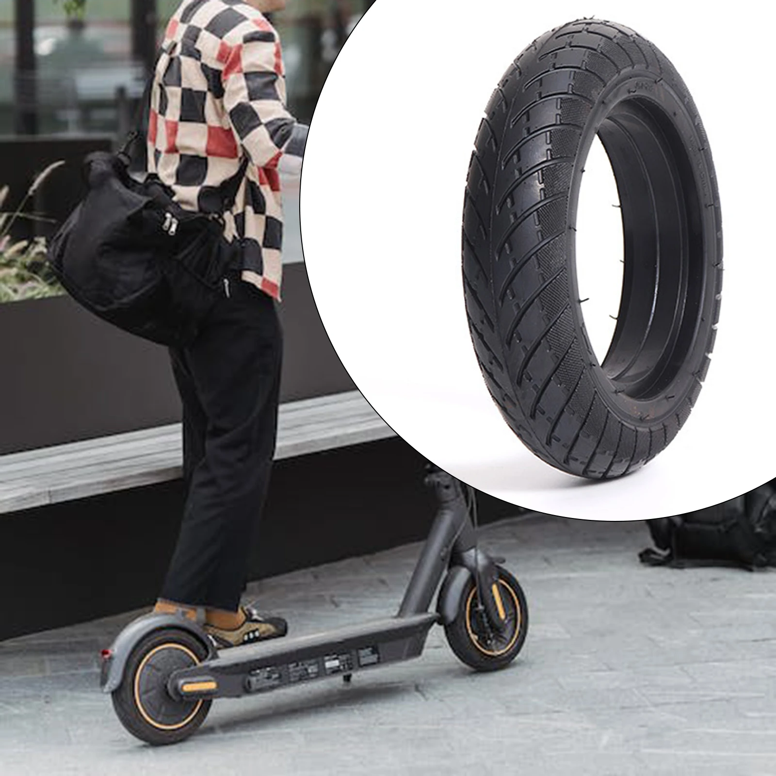 

For Segway Tyre 10 Inch Solid Tire 10x2.125 1pc Anti-skid Electric Scooter Tyre Explosion-proof For M365 Durable