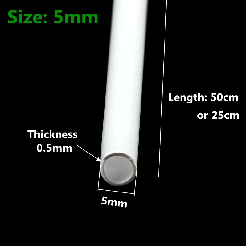 Versatile ABS Plastic Hollow Tubes for DIY and Model Building Projects - Multiple Diameter Options Available