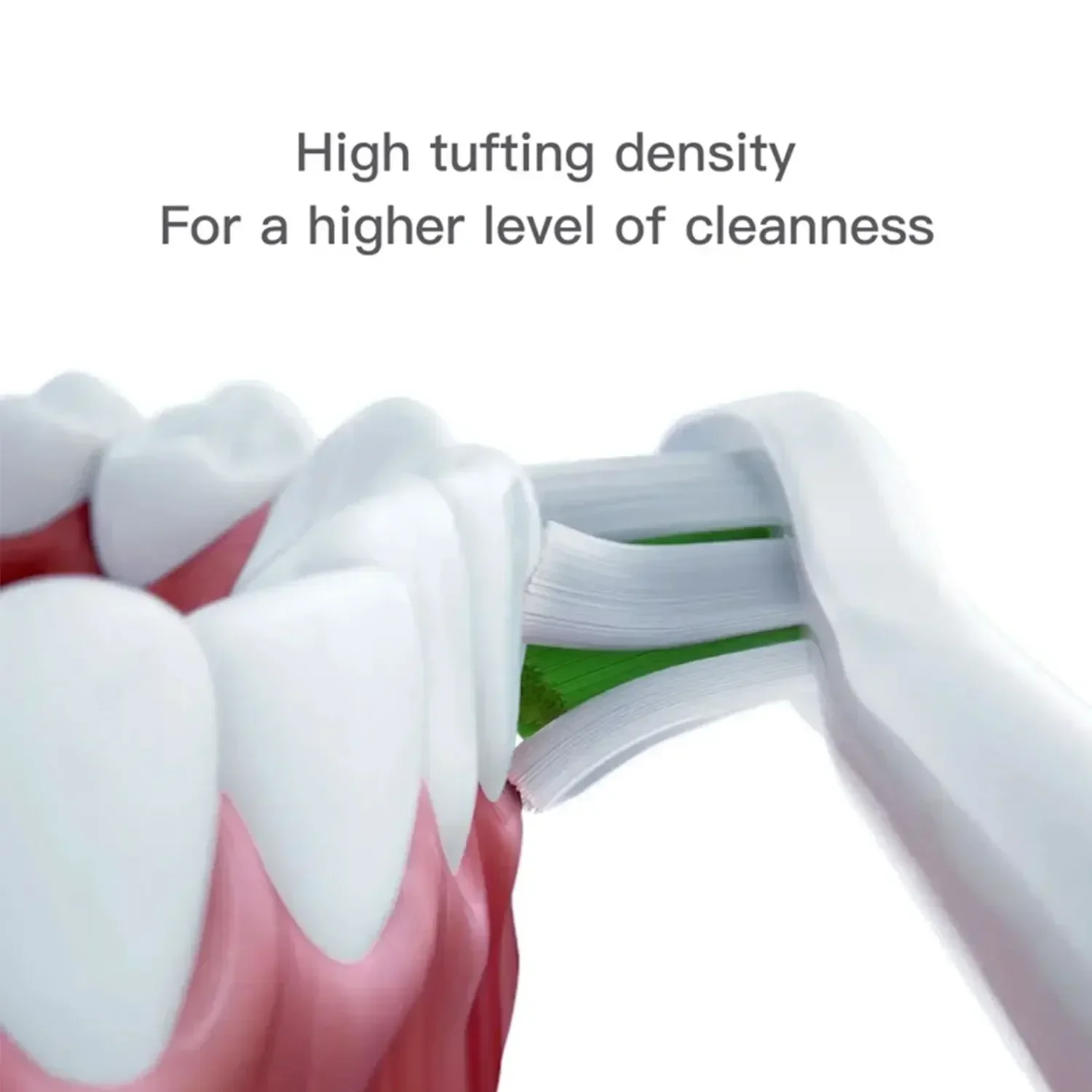 Description Picture 5 of item4pcs for SOOCAS X3/X3U/X5 Replacement Toothbrush Heads Clean Tooth Brush Heads Sonic Electric Toothbrush Soft Bristle Nozzles