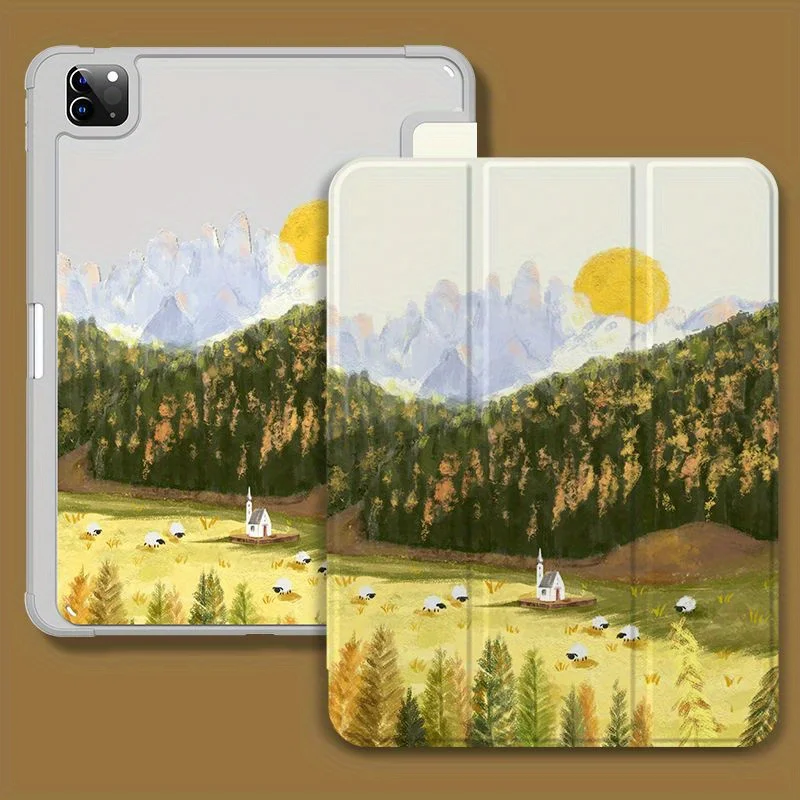 Sleek Triple Fold PU Acrylic Cover
