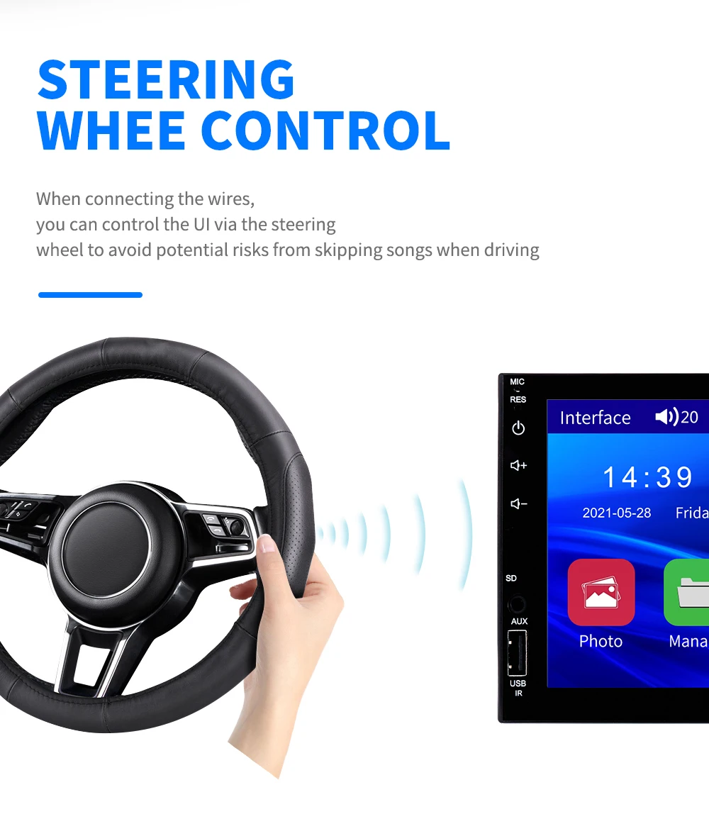 Car Radios BINWEI 2 Din Car Radio 7INCH HD Autoradio Multimedia Player 2DIN Touch Screen Auto Audio MP5 Bluetooth USB TF FM Camera car audio near me