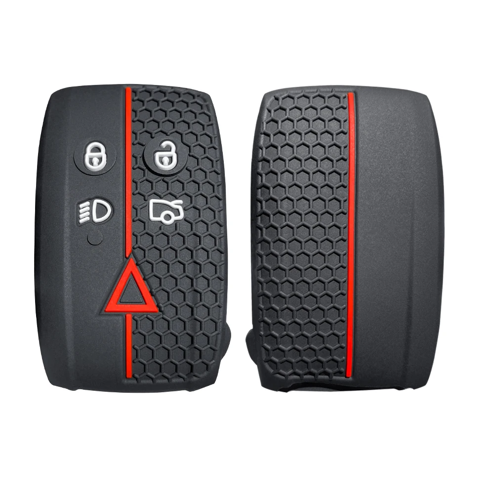 Smart Car Remote Accessories Key Shell 5-Button Silicone Fob Case Protective Cover for Jaguar XF XFR XK XKR XK8 XJ8 2007-2013 key case key case cover car key shell remote control case cover