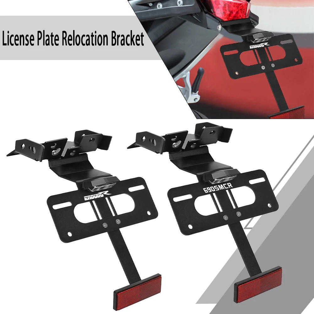 

2023 Motorcycle License Plate Holder 690 SMC-R/Enduro R For 690SMC-R 690Enduro R Tail Tidy Fender Eliminator LED Light 2019-2024