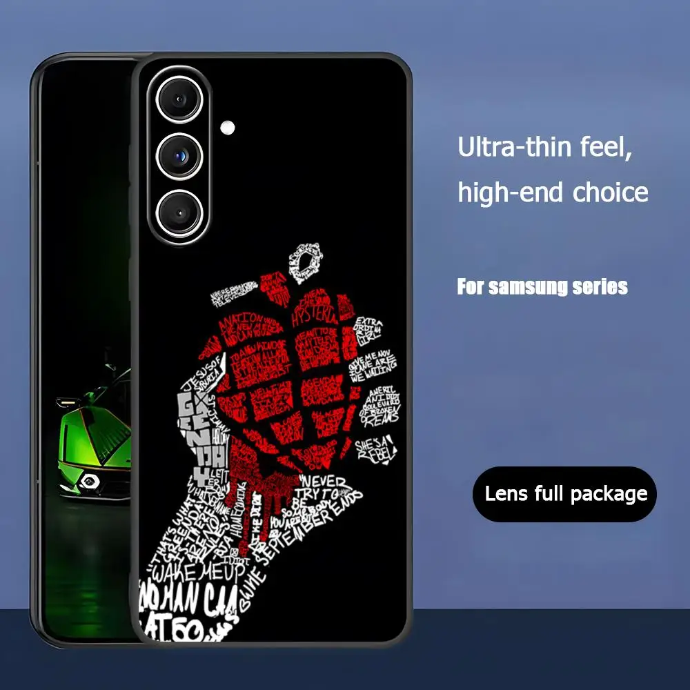 Vibrant Green Day Band Soft Black Phone Case