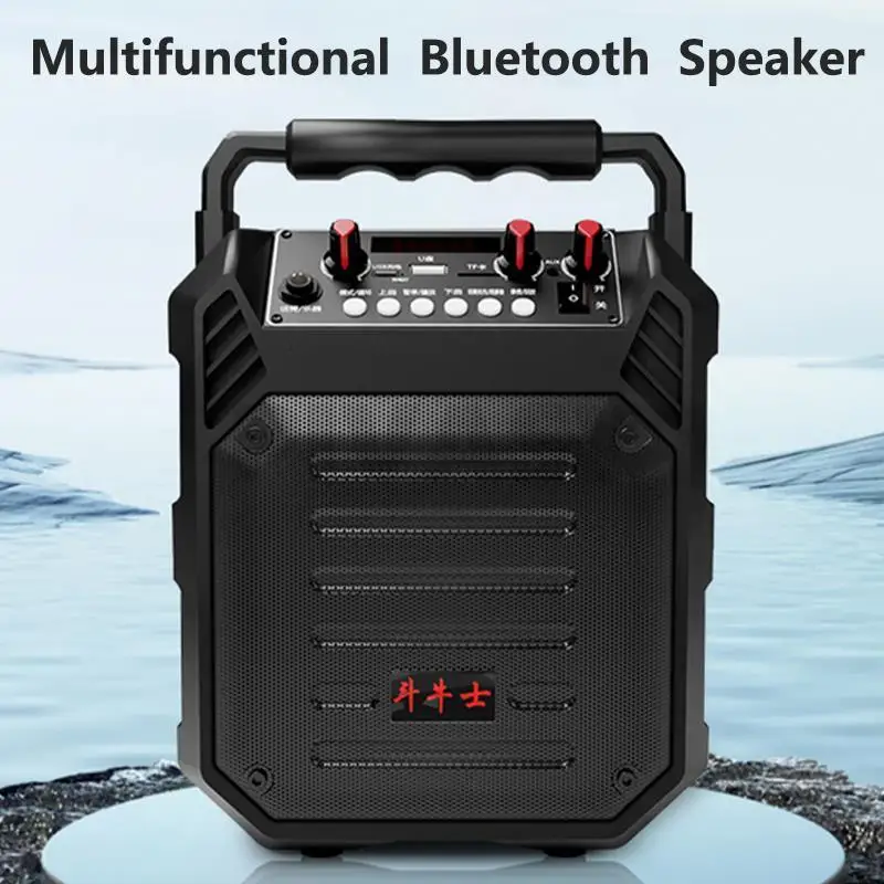 

5.25 Inch Guitar Amplifier Speaker Portable Rechargeable Bluetooth Outdoor Ukulele Keyboard Piano Sax Practice Playback 3600mA