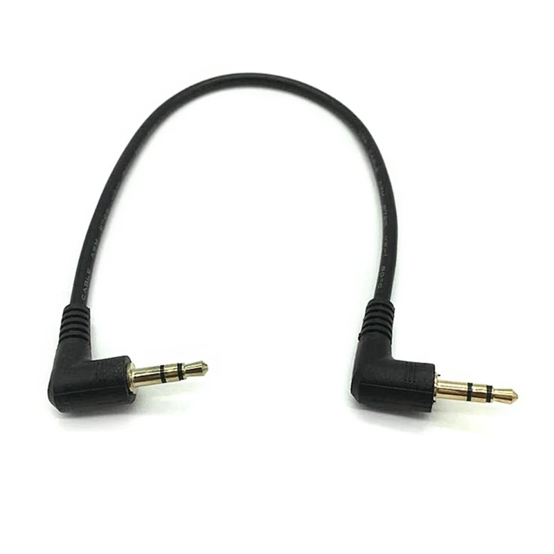 

G99F 3.5mmJacks 3Poles AudiosCable Male to Male Cable Audios90Degree Right Angle AUX Speaker Cable for Car Headphone MP3 Cord