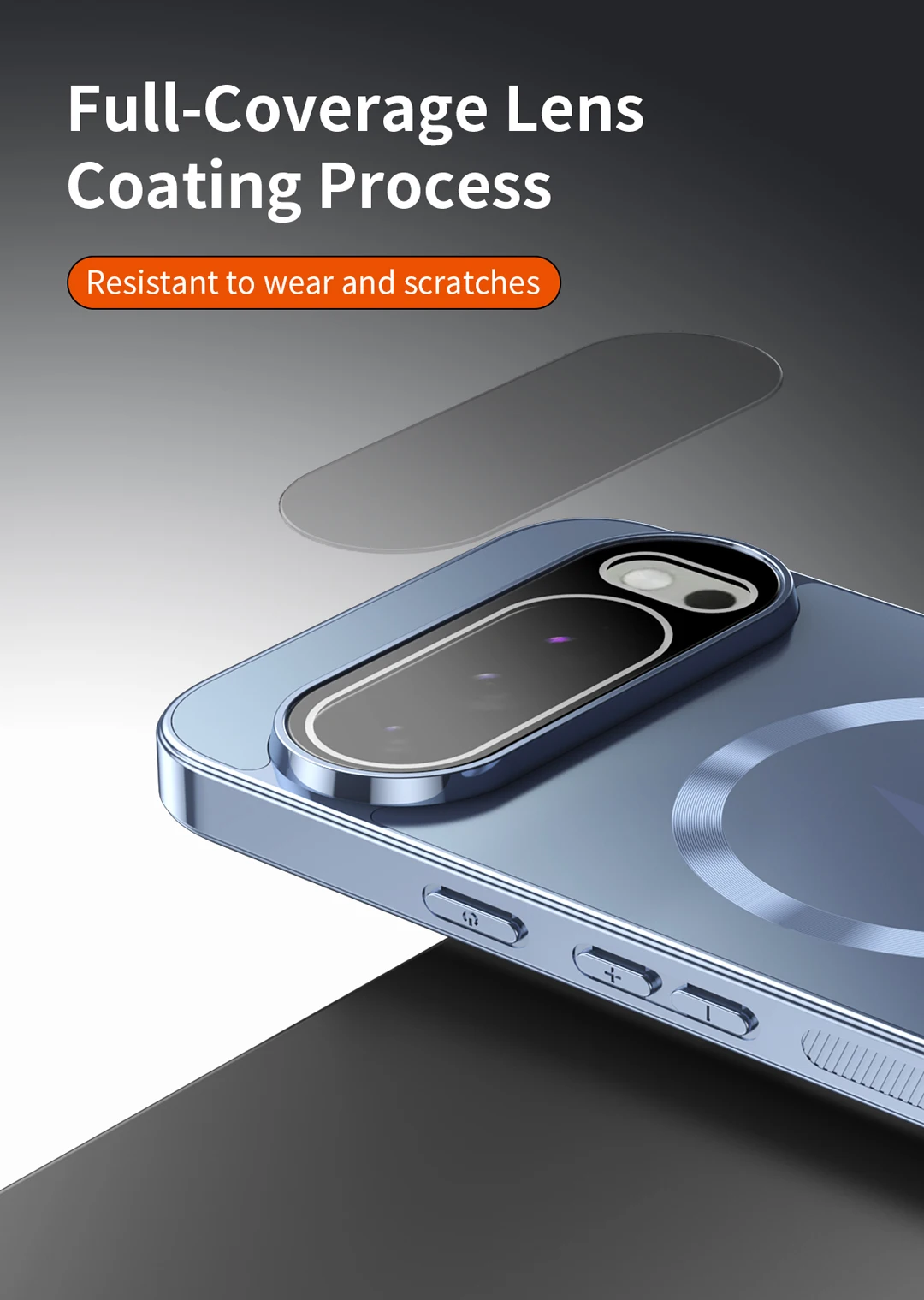 Premium Vacuum Coated Anti-Slip Protective Case with Magnetic Wireless Charging Compatibility