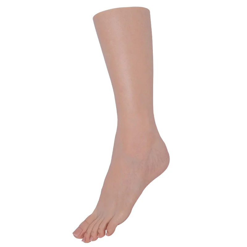 Female Silicone Foot Leg Model High Quality Nail Practice 1:1 Feel Real Mannequin Feet Fetish Shoes Sock Display 24cm ZDWTA